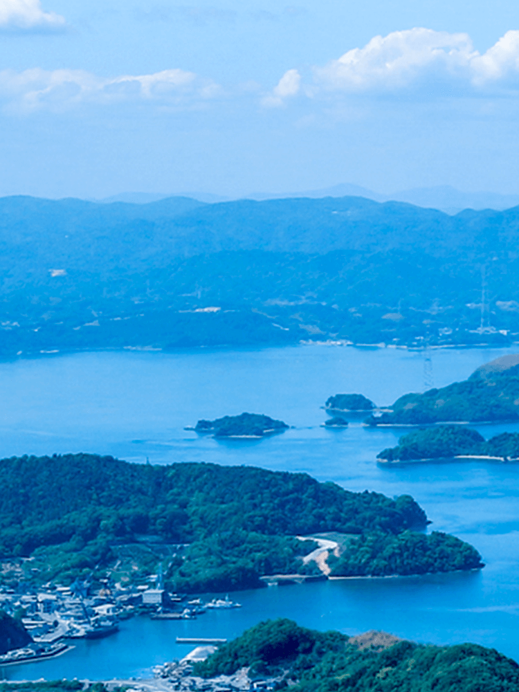 大崎上島町の海を上から眺めた写真
