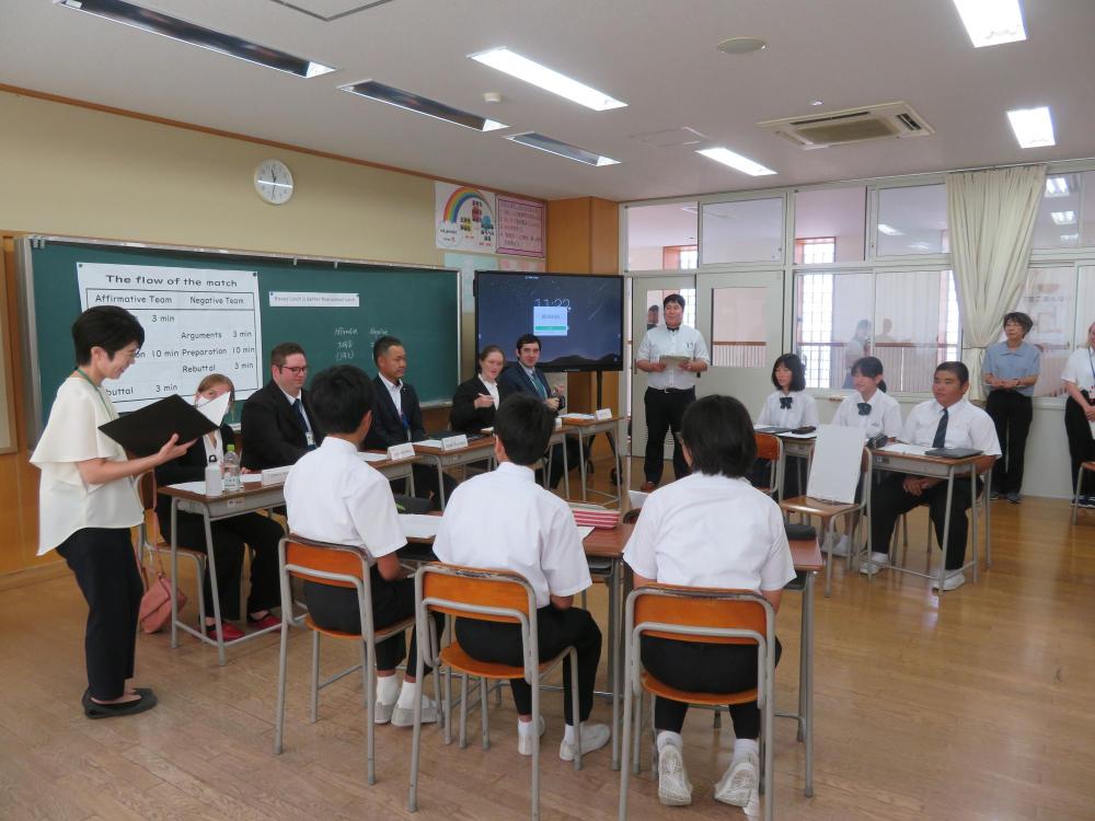 豊田郡・竹原市中学生英語ディベート大会1